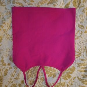 all in motion Bright Pink Ribbed Crop Tank